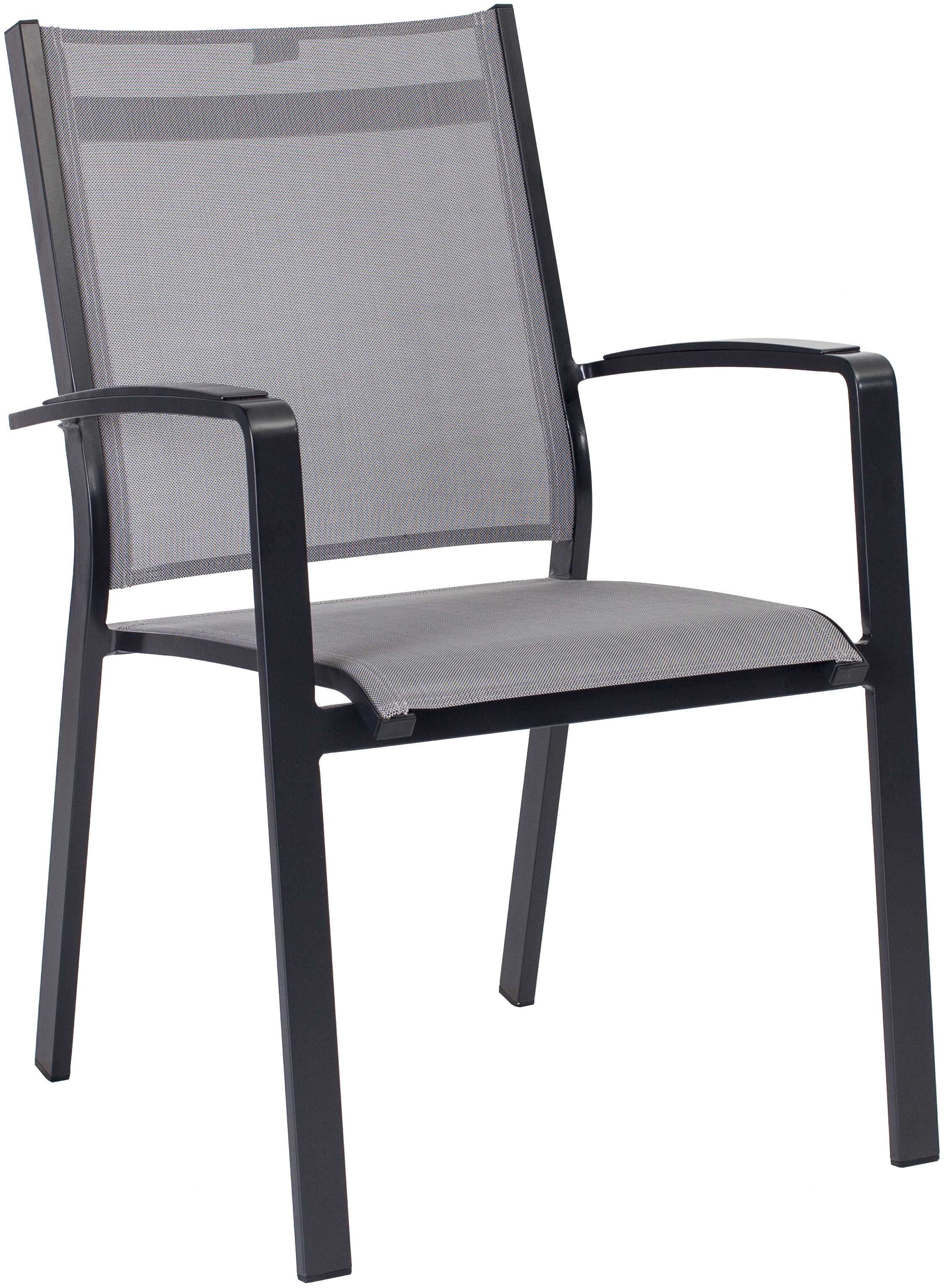 Outdoor Stapelstuhl Olivo grau Aluminium Textilene