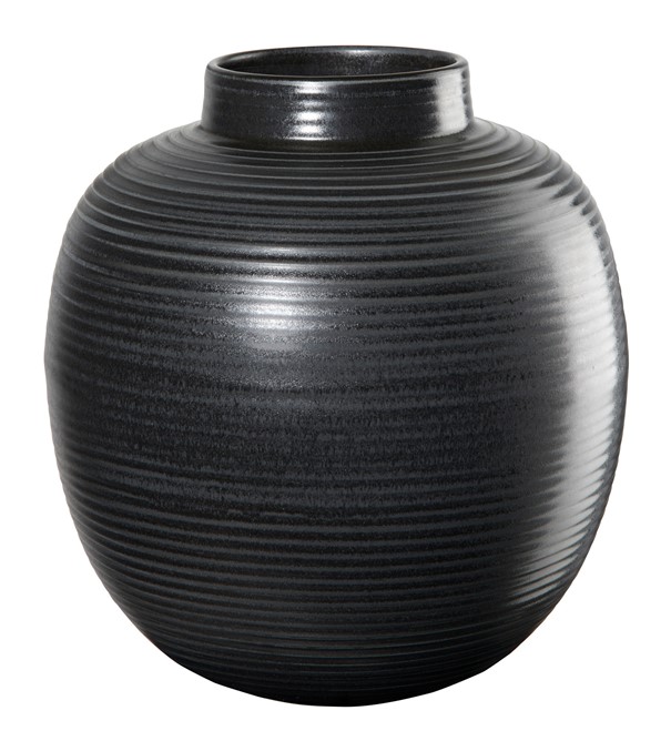 Vaso Japandi in gres nero opaco