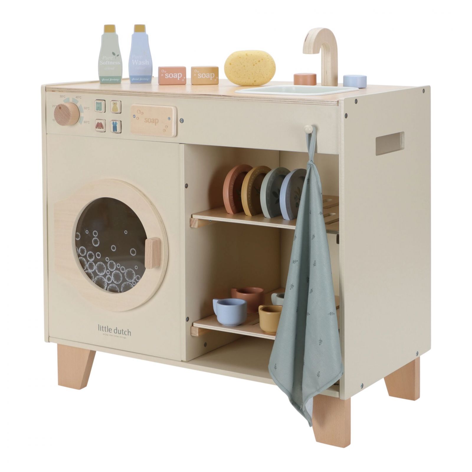 Waschmaschine Little Dutch mehrfarbig Holz | 559187.0