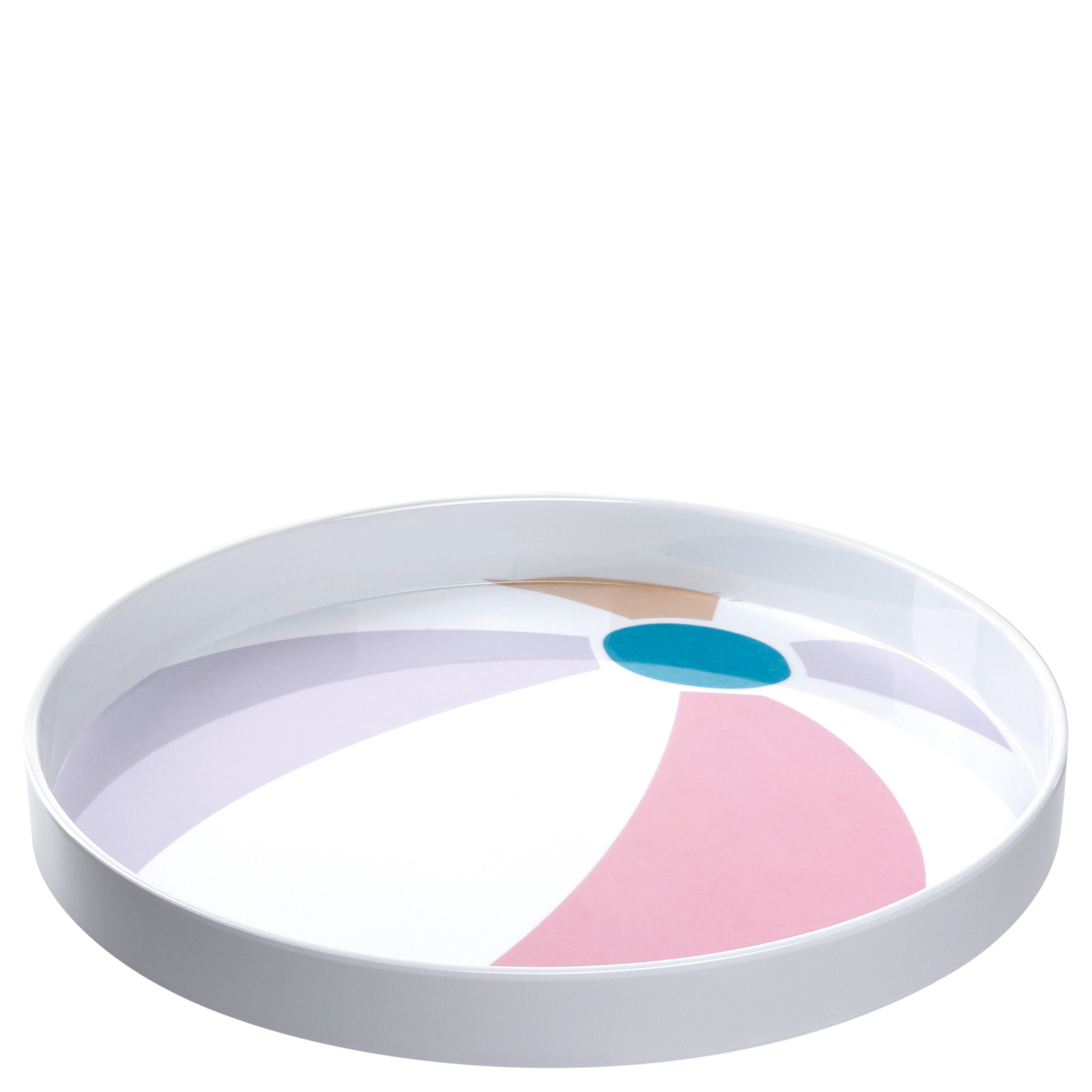 Tablett AMALFI mehrfarbig rund