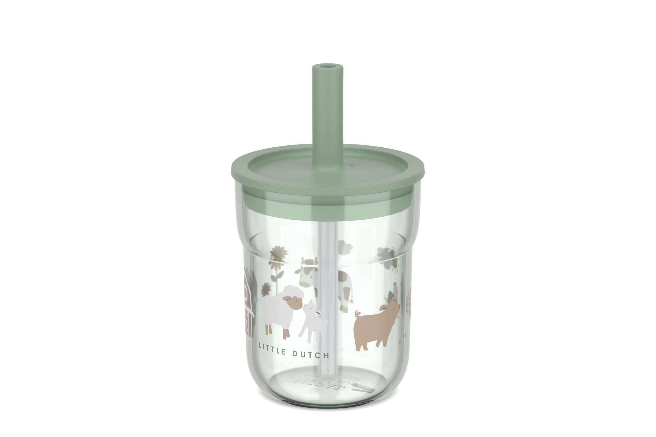 Kinder-Trinkglas Mio grün transparent Kunststoff Silikon
