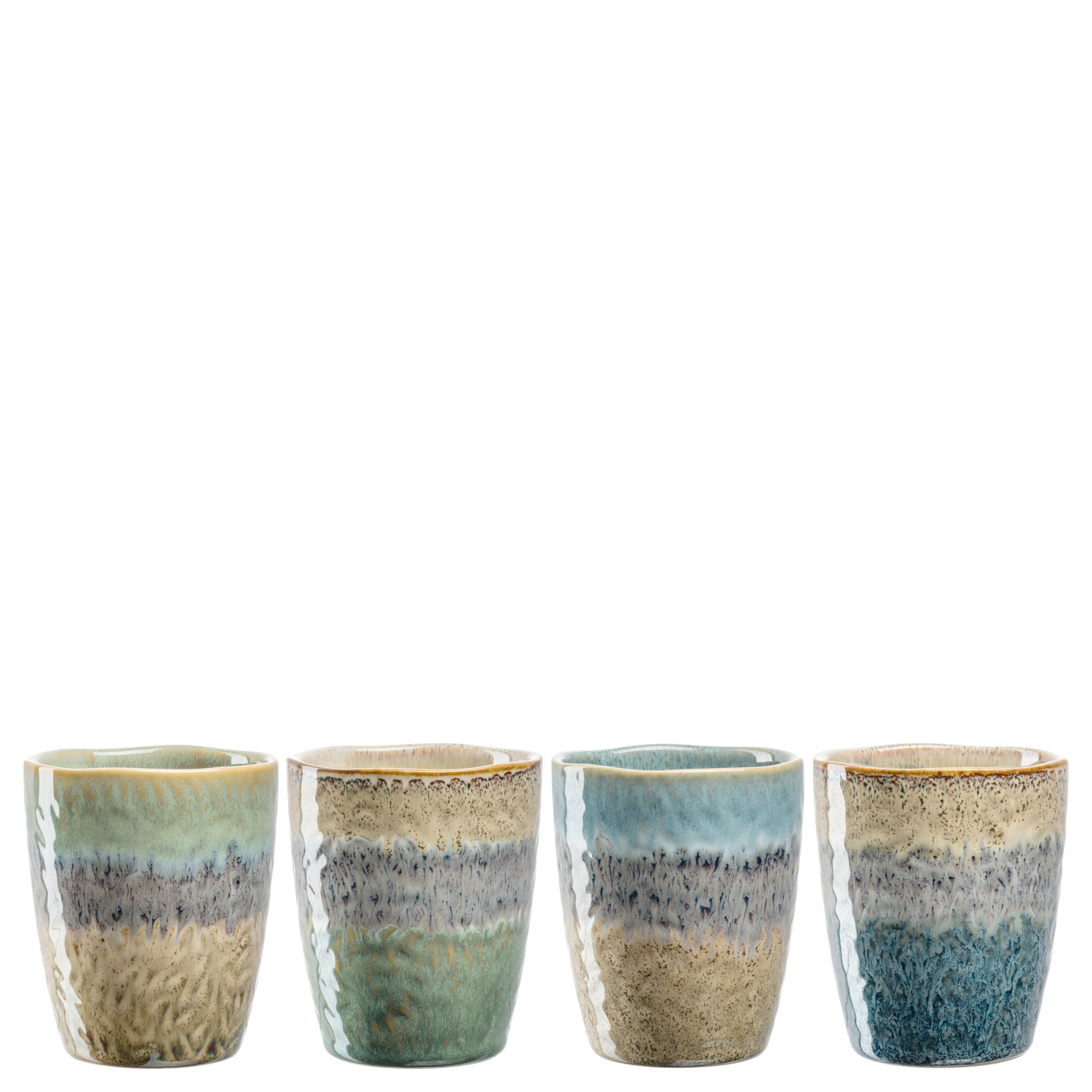 Set di tazze 4 pezzi Matera in ceramica multicolore