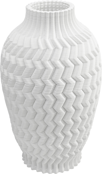 Deko Vase Akira weiß Porzellan