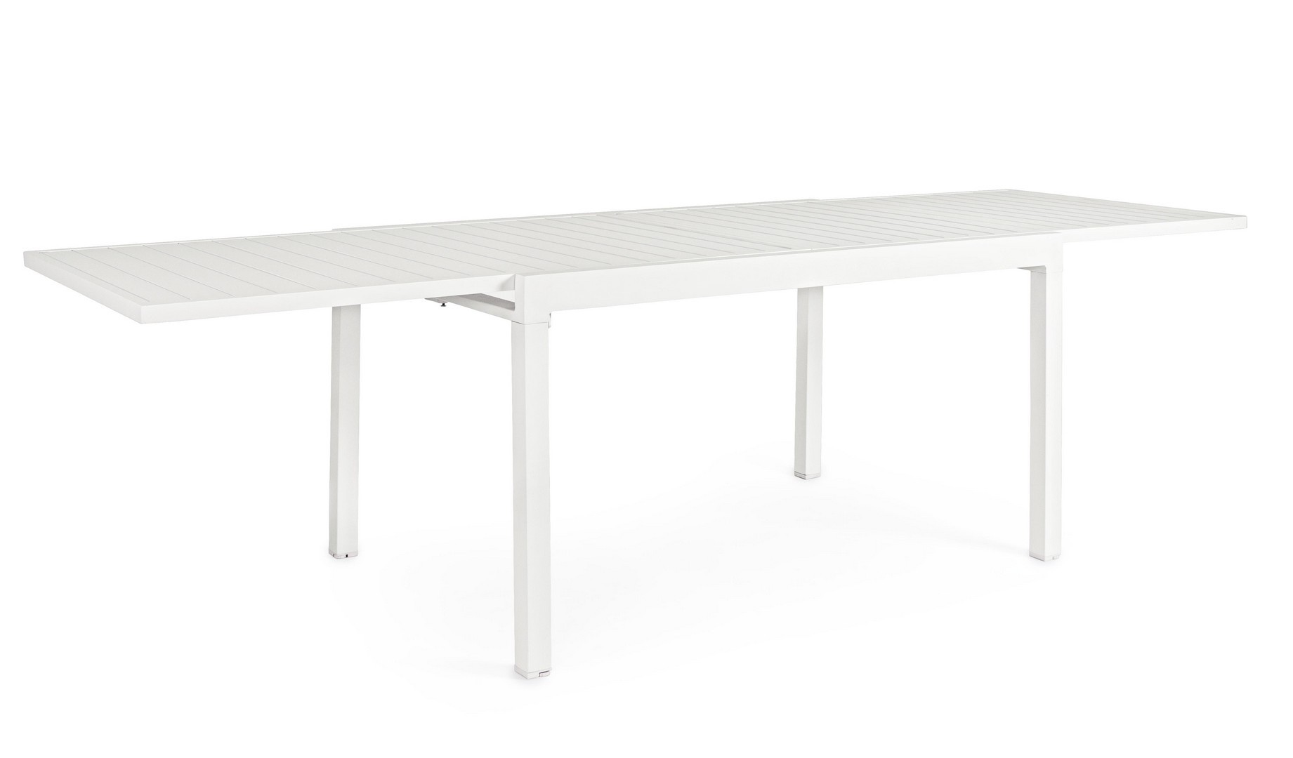 Outdoor Ausziehtisch Pelagius weiß Aluminium