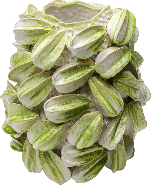 Vase Carambola grün Steinzeug