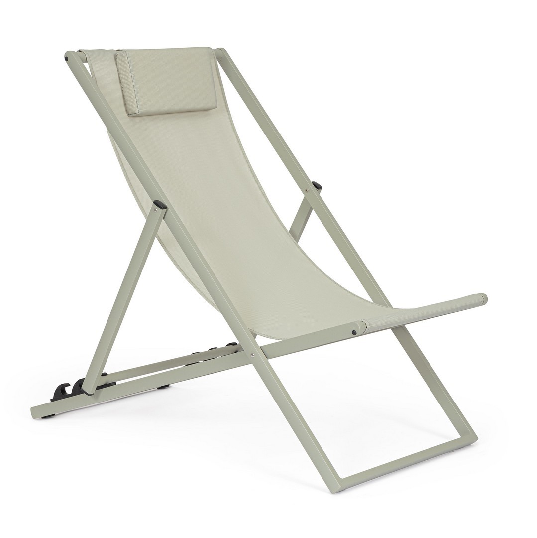 Outdoor Liegestuhl Taylor grün Textilene Aluminium