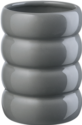 Vase Loopy grau Steingut