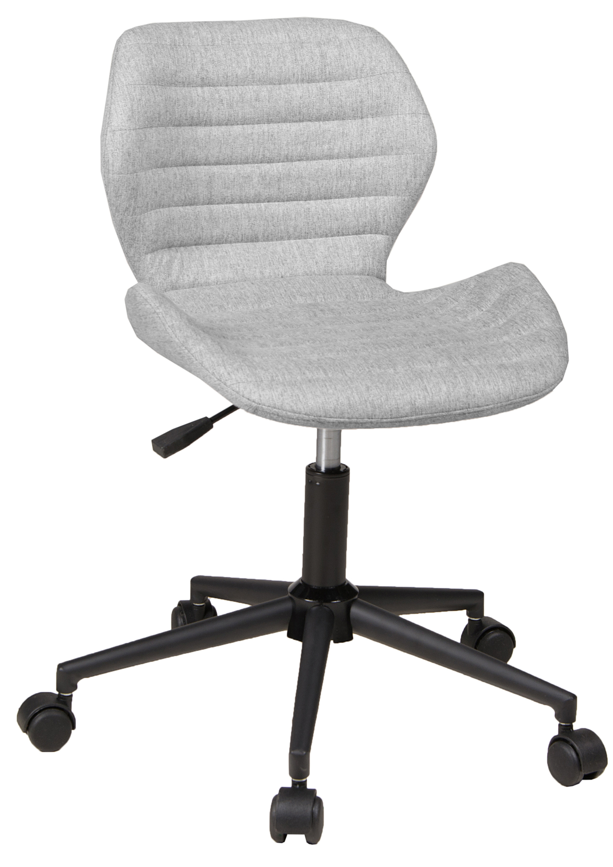 Drehstuhl Marie hellgrau Stoff Metall