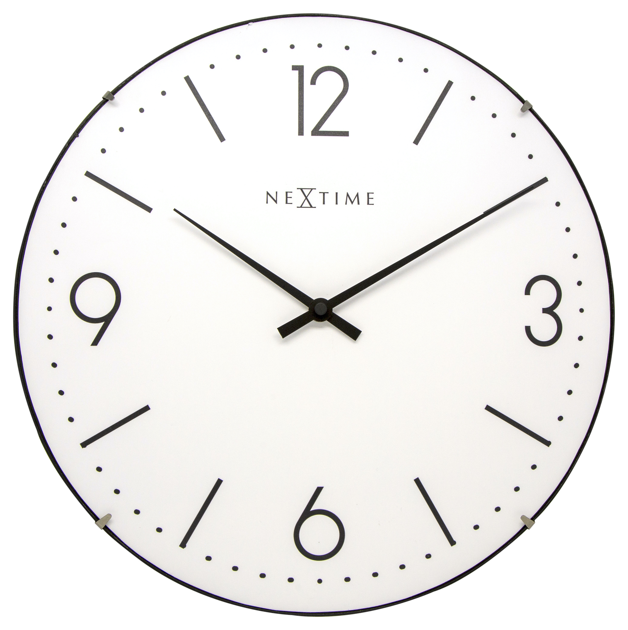 Wanduhr Basic Dome weiß Kunststoff