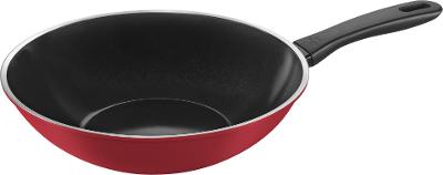 Wok Caprera in alluminio rosso