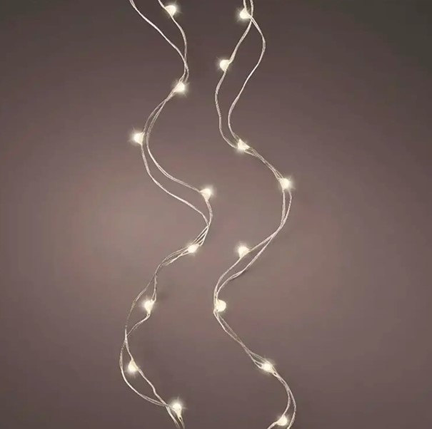 Micro LED Lichterkette warmes weiß PVC