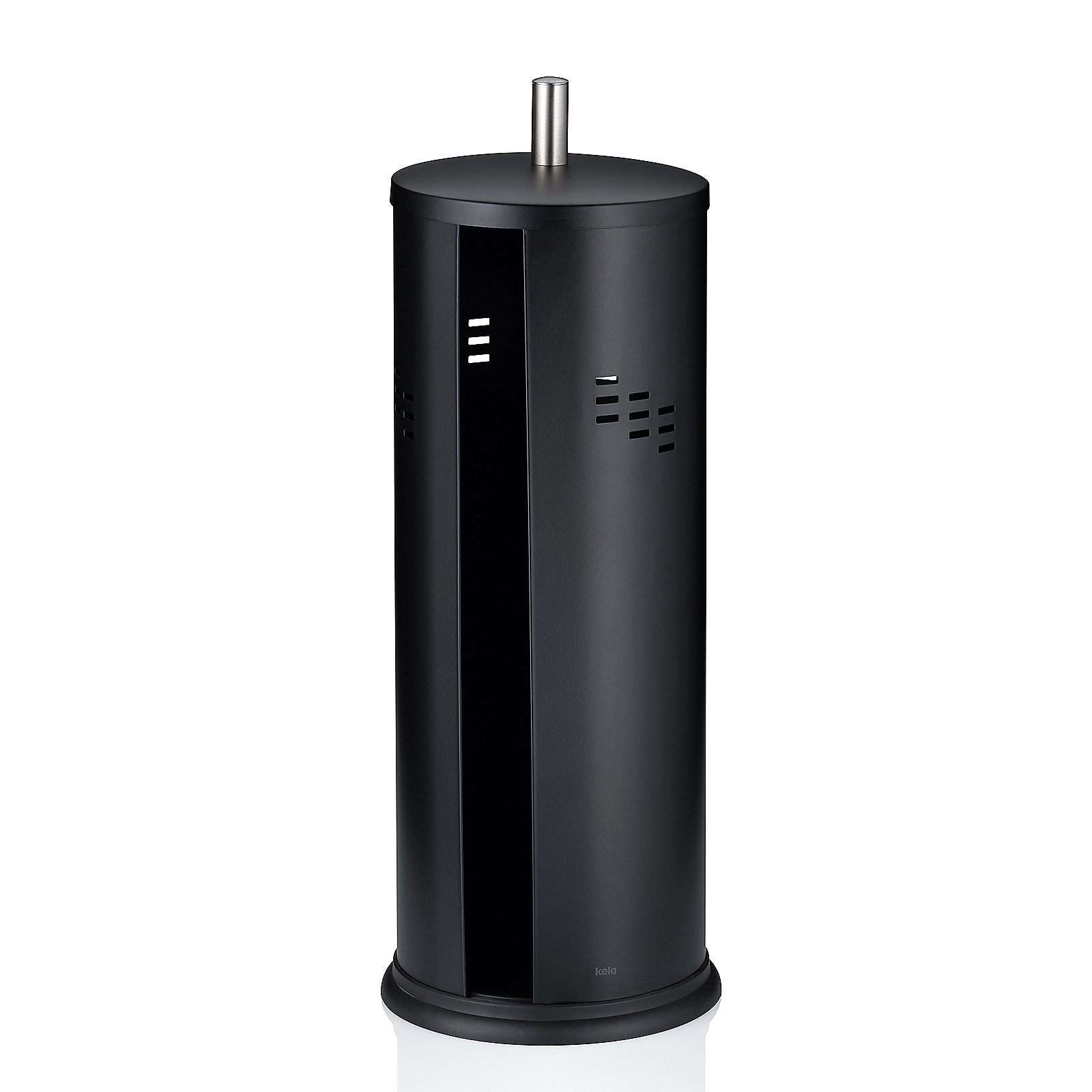 Contenitore per rotoli di carta igienica Swing in acciaio inox nero