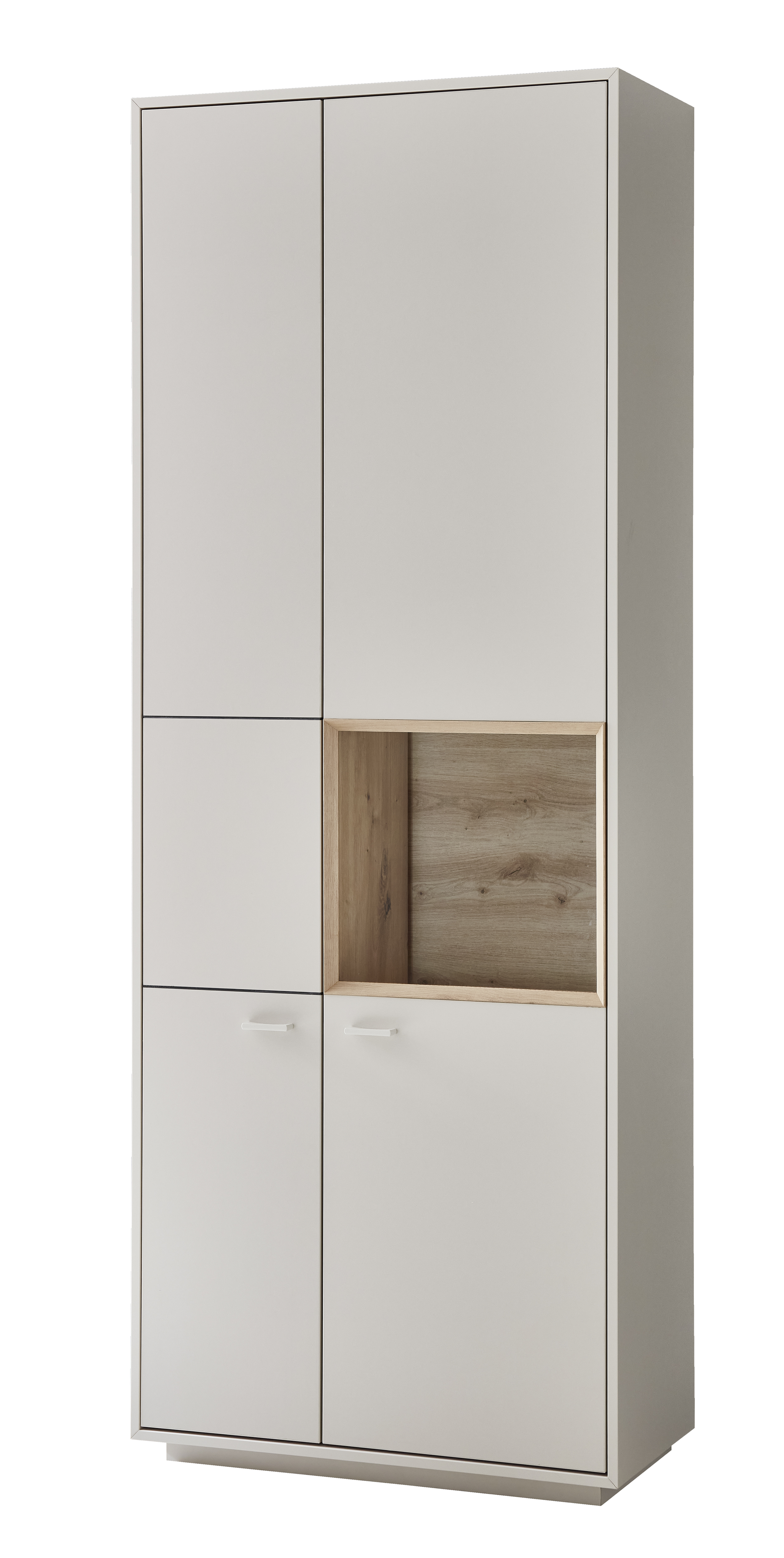 Vitrine Coruna grau braun Eiche