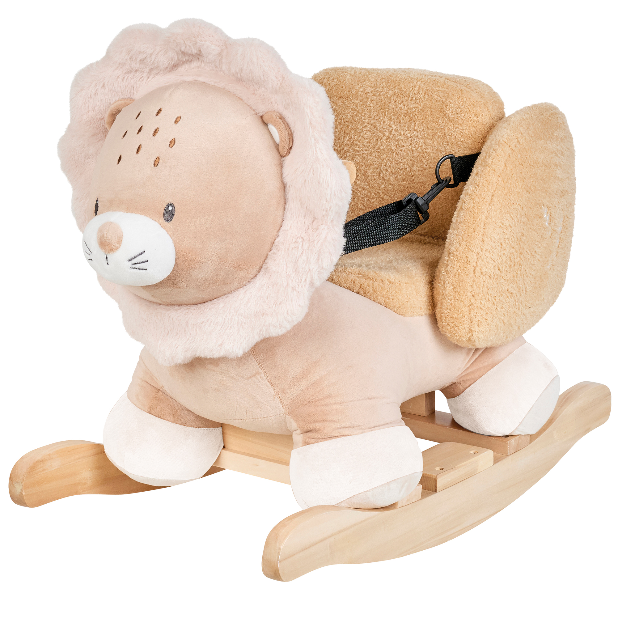 Schaukeltier Flo Ernest & Oli beige Holz Polyester