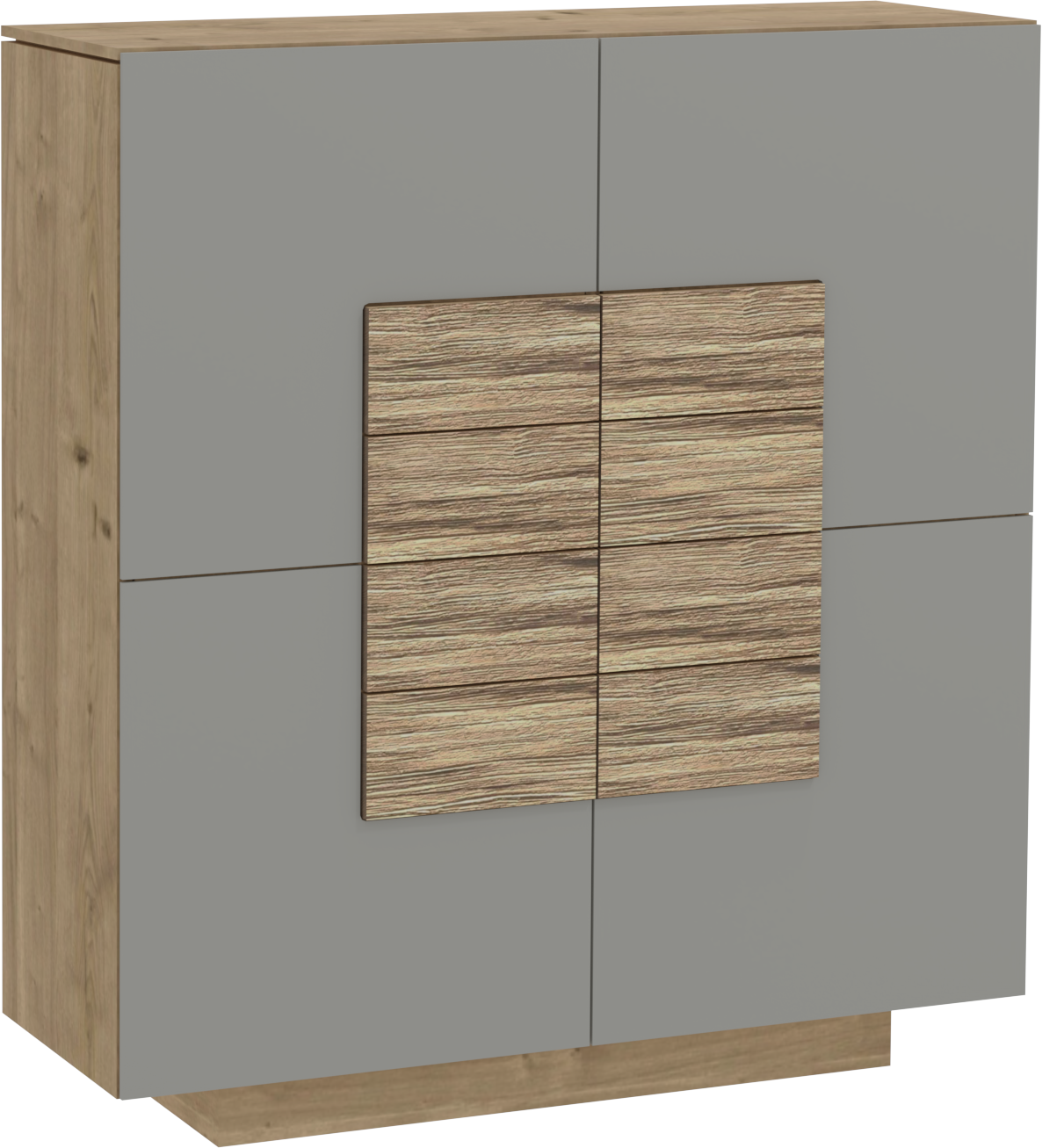 Highboard Vmontanara grau Eiche