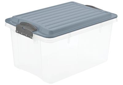 Stapelbox Compact transparent blau Kunststoff