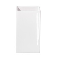 Vase Quadro weiß glänzend Steingut