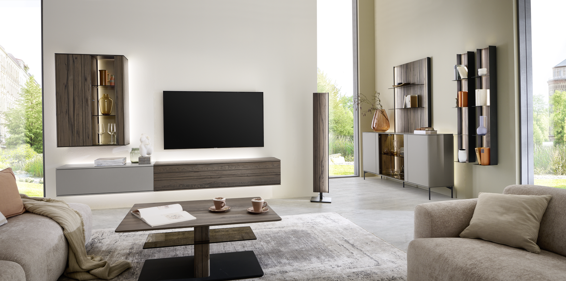 Pensile Audra in faggio marrone