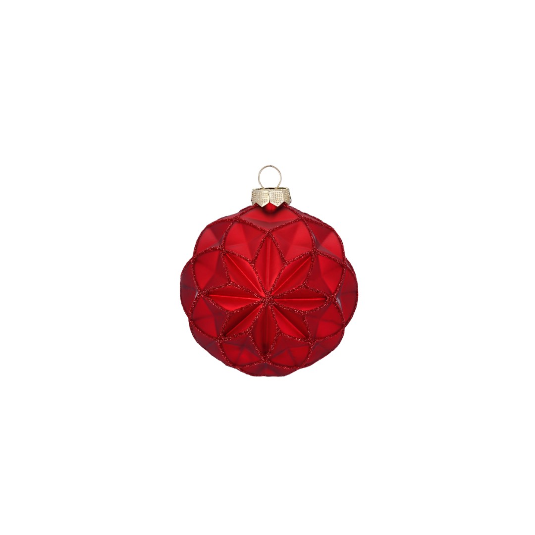 Kugel Merry Red rot Glas