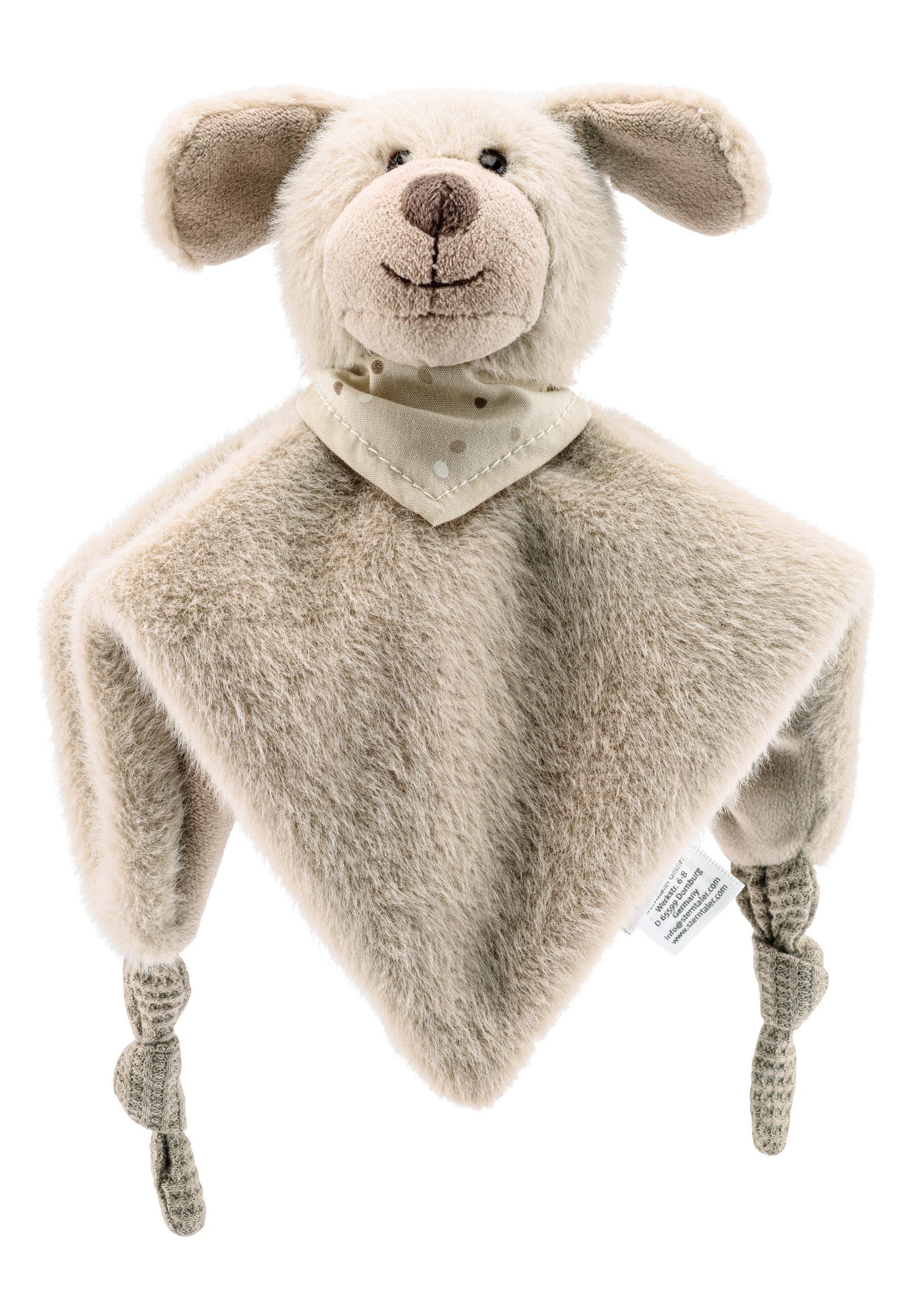 Schmusetuch S HUND graubeige Unisex