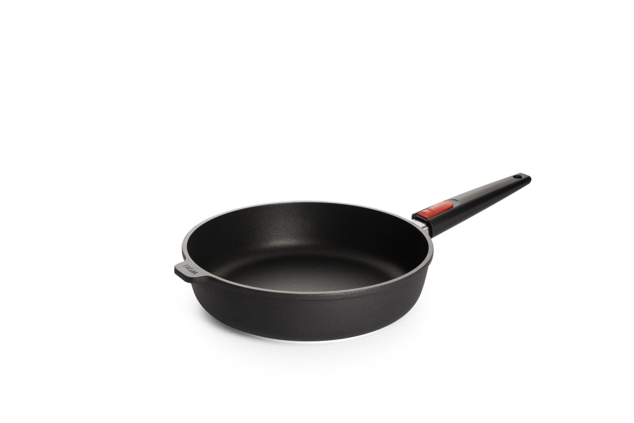 Guss-Hochrandpfanne Nowo Titanium schwarz Aluminium