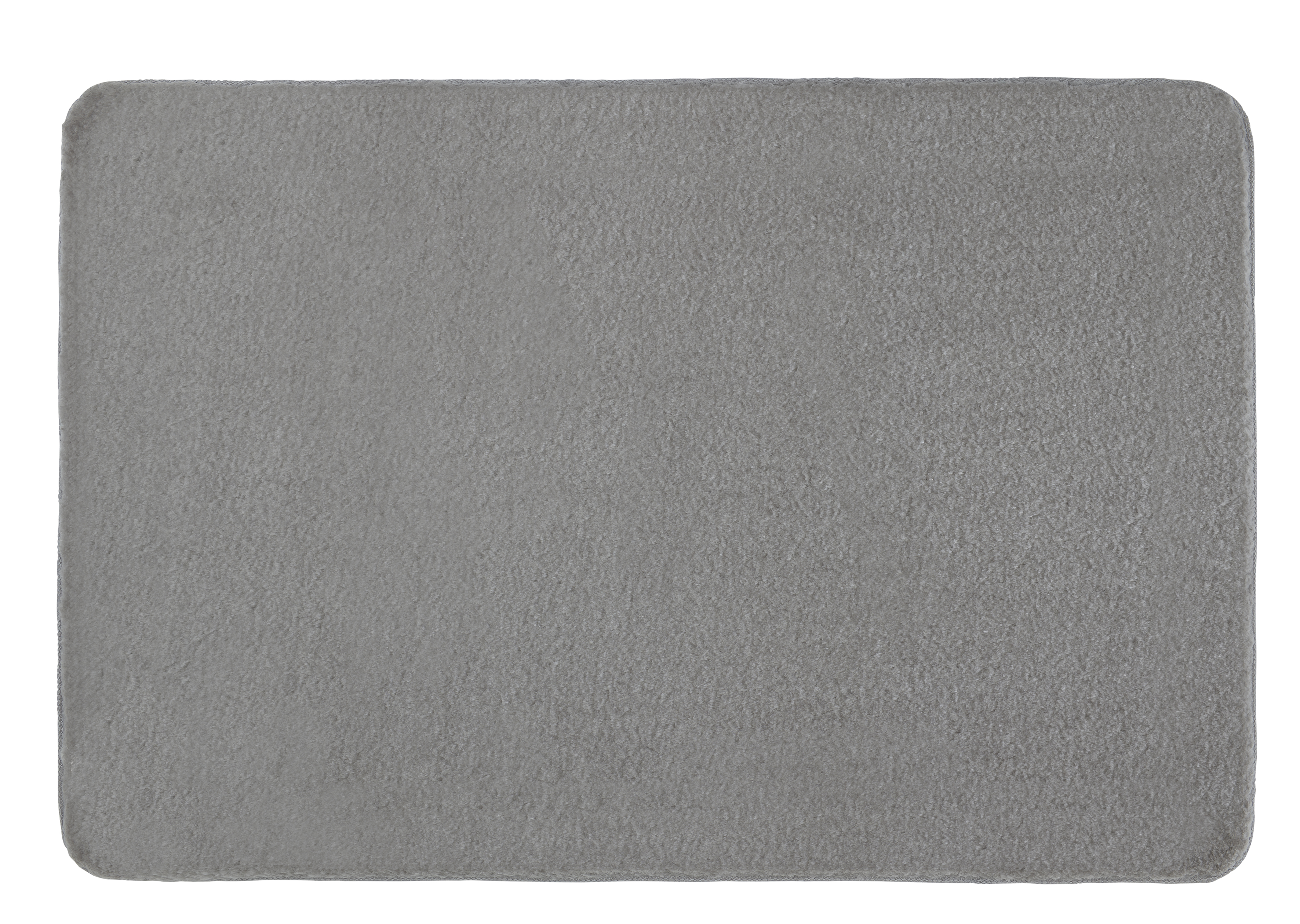 Tappeto da bagno Cecil in poliestere grigio argento
