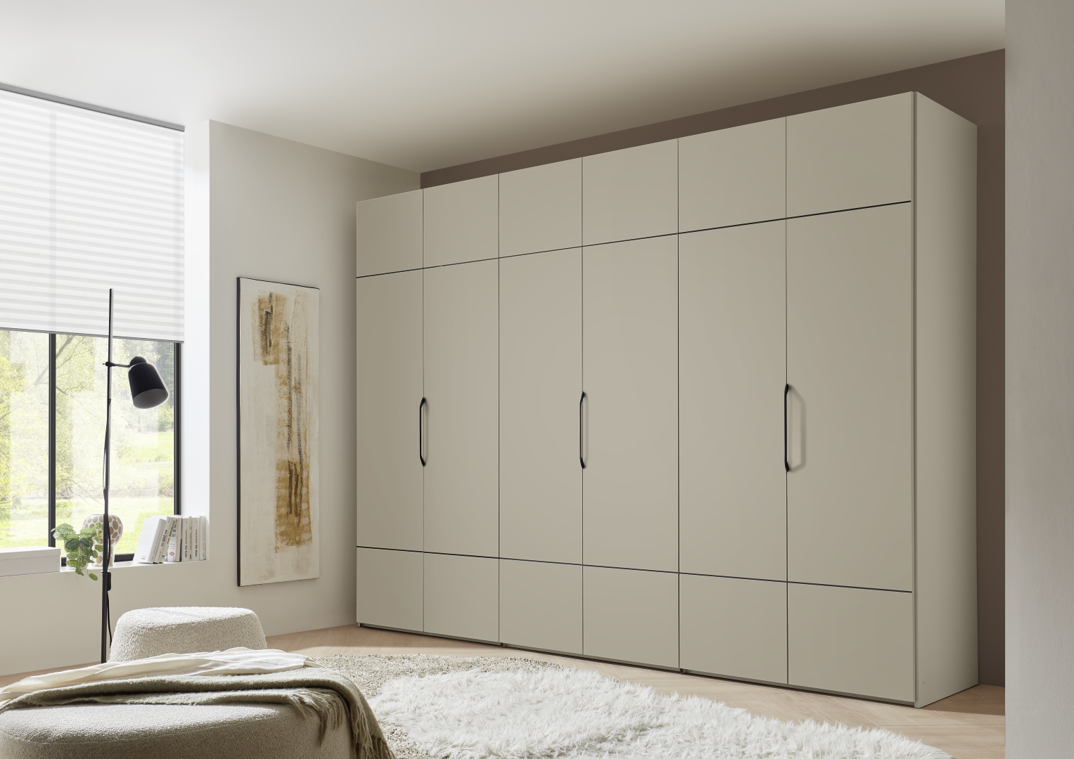 Armadio ad ante battenti Extenso in legno beige