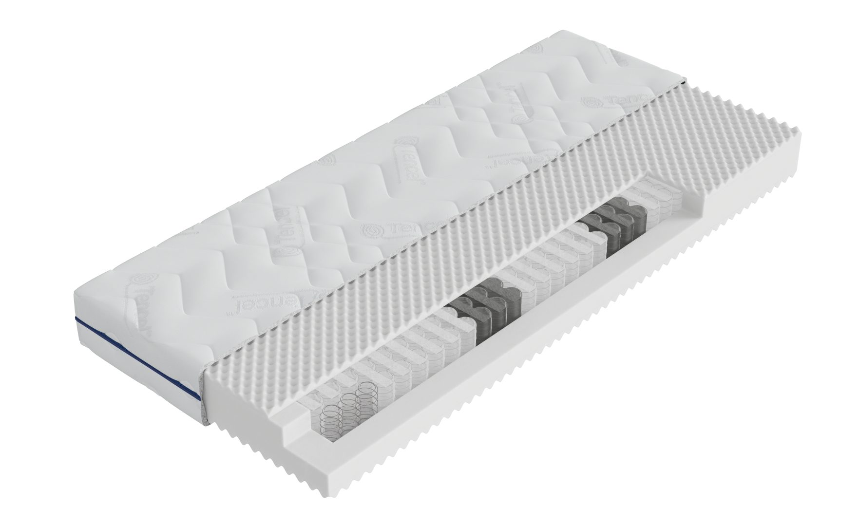 Materasso Cautela TFK19 con nucleo a molle insacchettate bianco