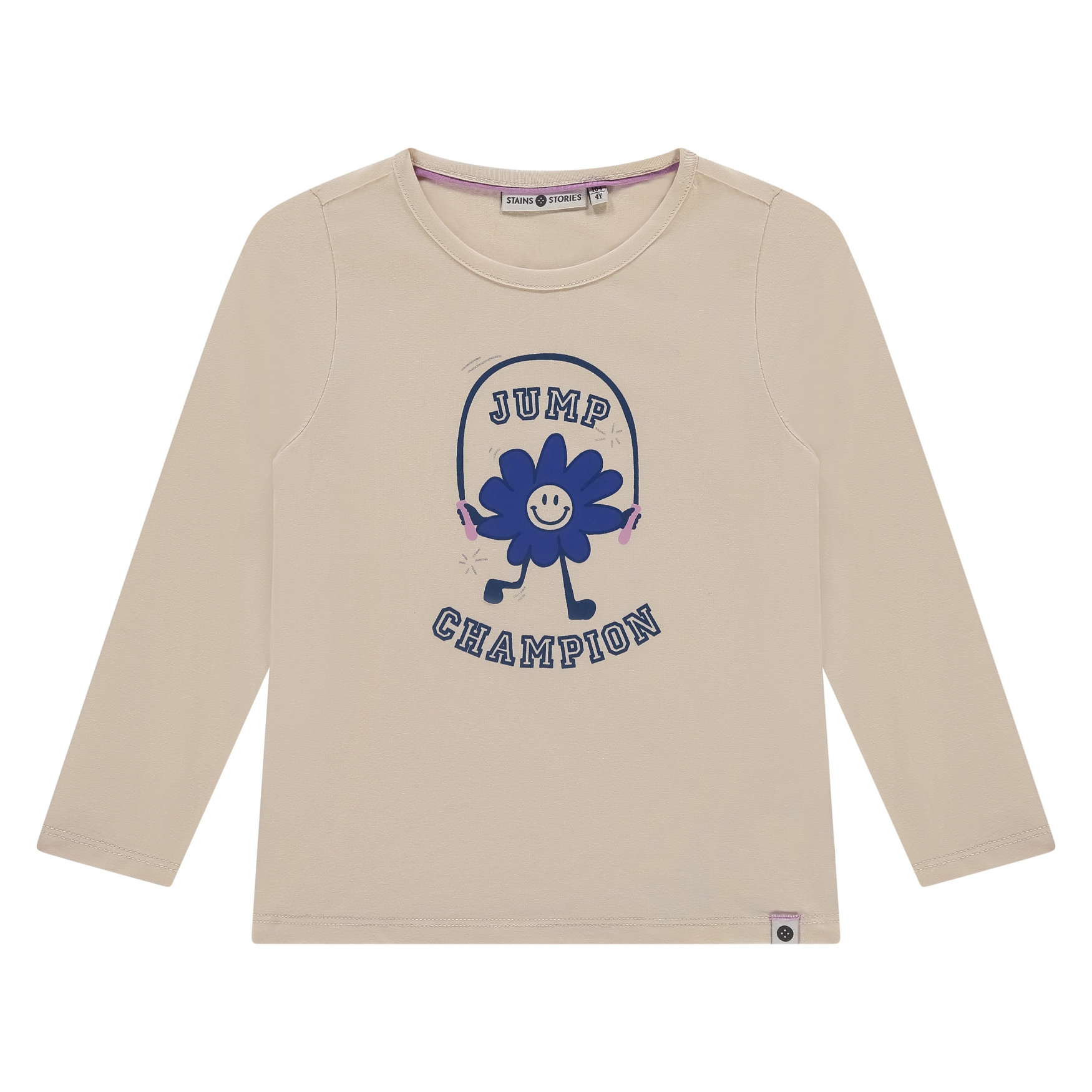 Camicia a maniche lunghe Girls Stains and Stories beige cotone elastan