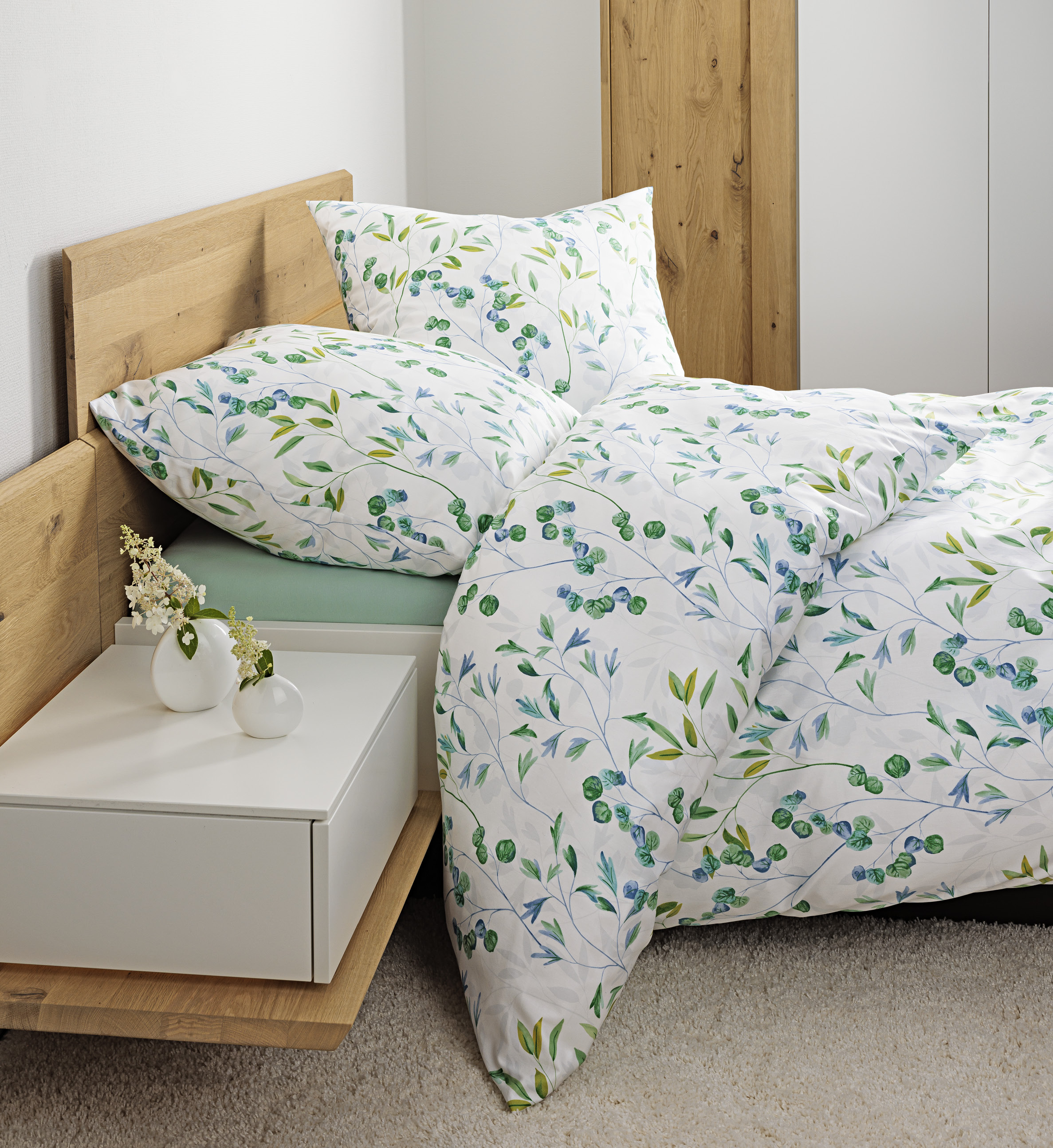 Biancheria da letto moments verde turchese textil