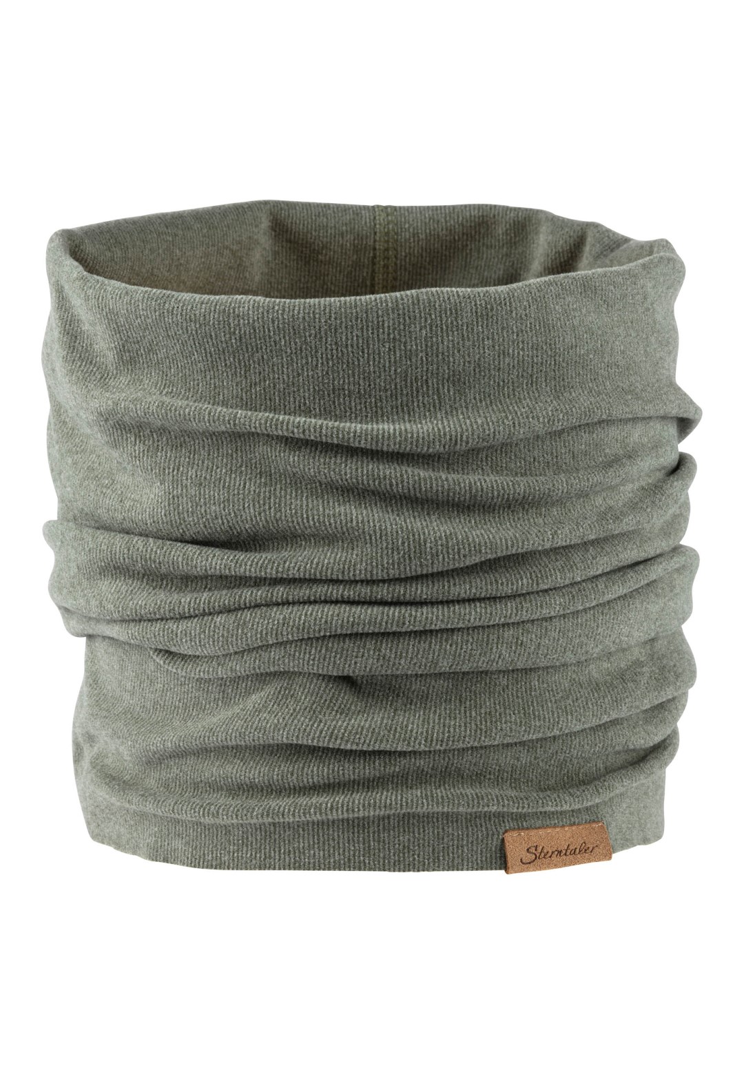 Kinder Schlauchschal Feinstrick mattgrün Unisex