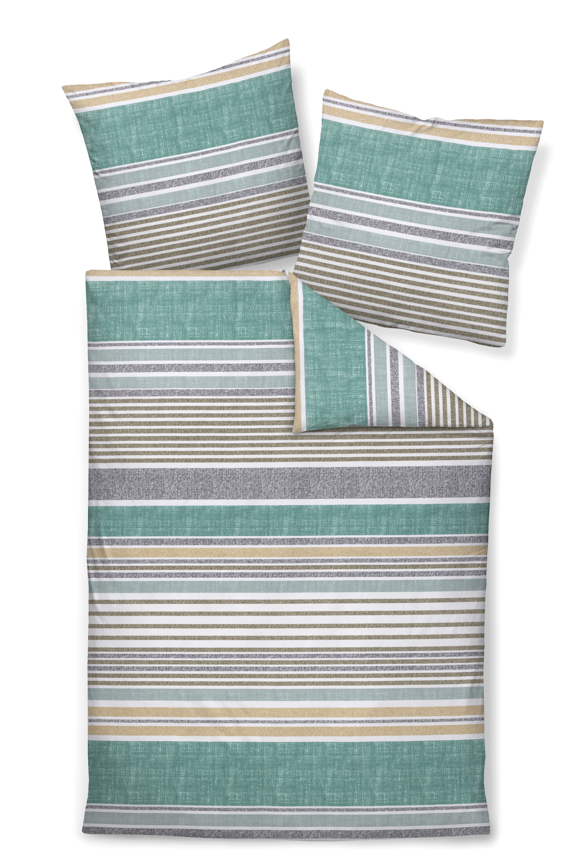 Bettwäsche DAVOS grün Feinbiber