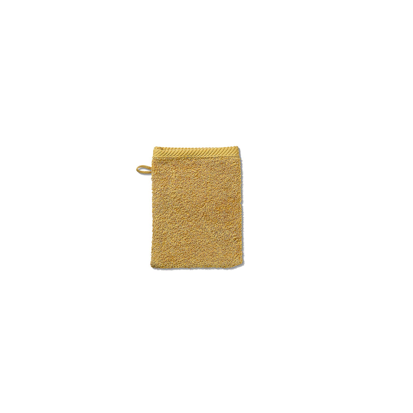 Waschhandschuh Ladessa currygelb 100% Baumwolle