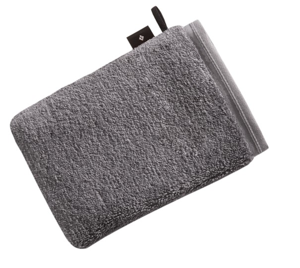 Waschhandschuh Vegan Life grau Frottee