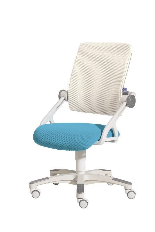 Drehstuhl Yvo blau Stoff