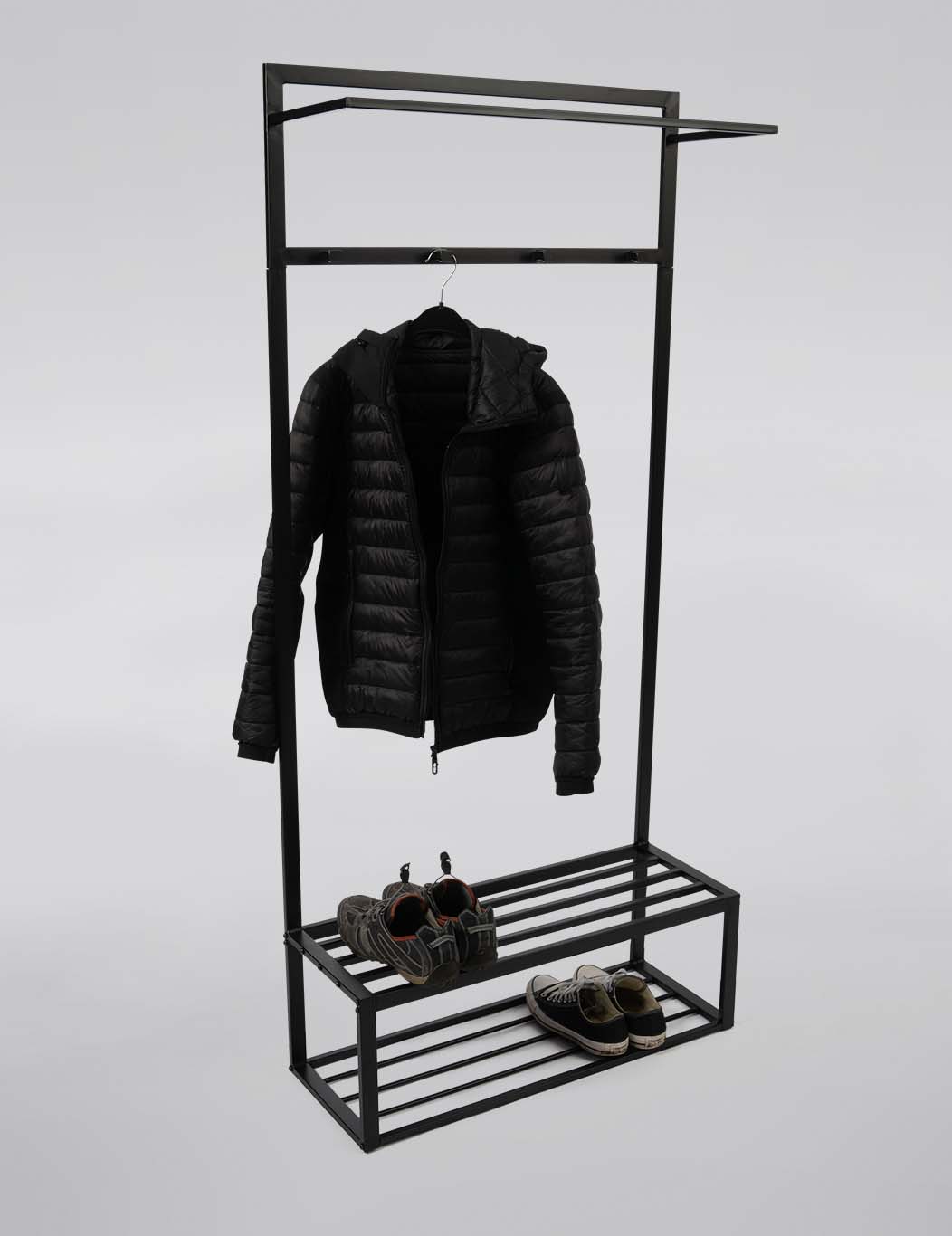 Garderobe Go 3 schwarz Metall