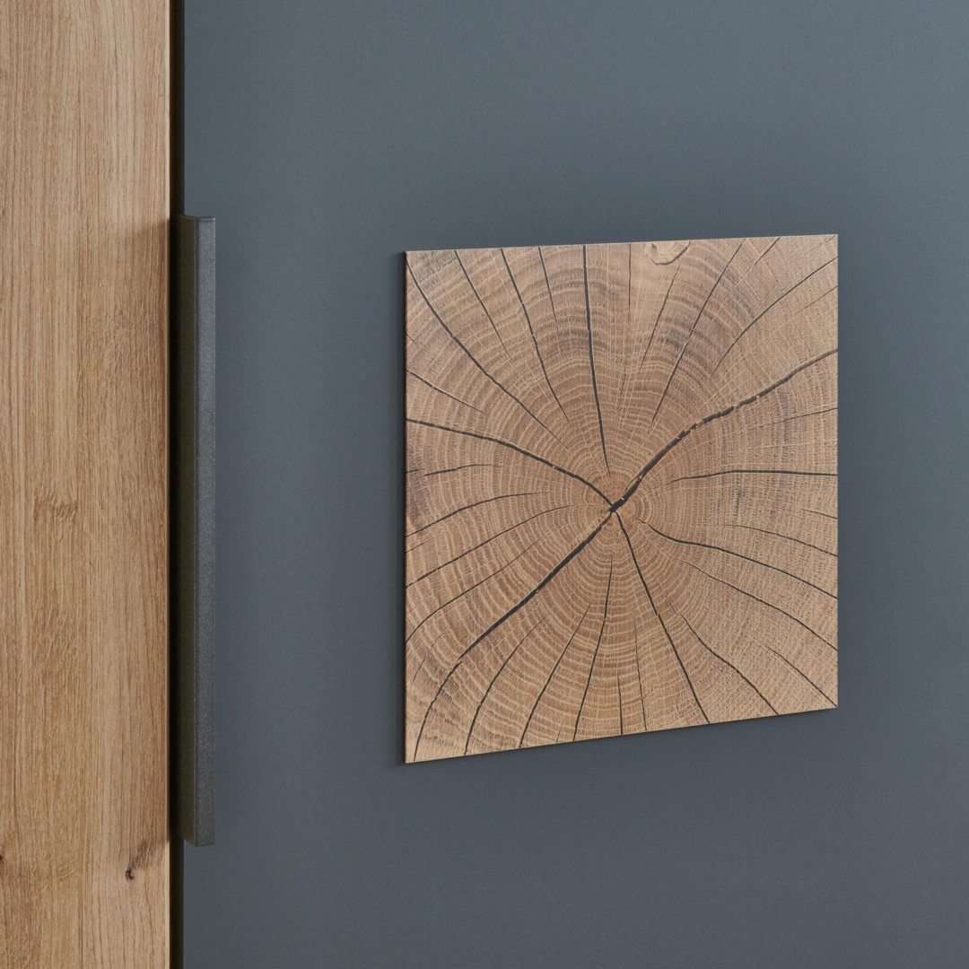 Drehtürenschrank Naxos braun grau Holz