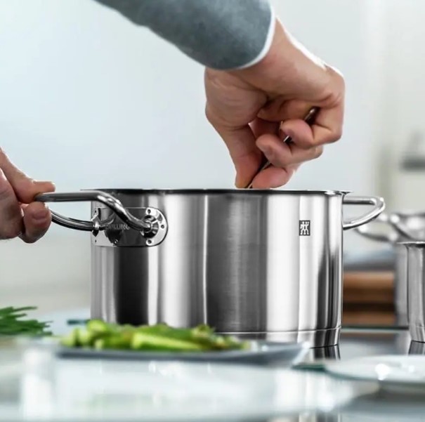 Set di pentole Pro silver in acciaio inox