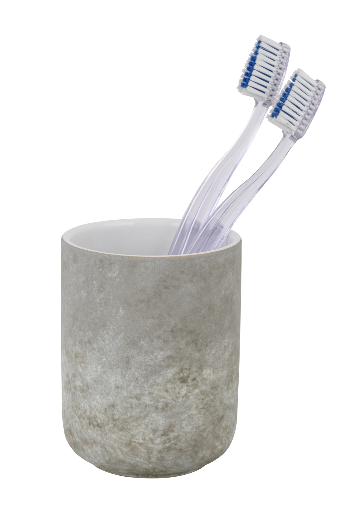 Bicchiere per spazzolino da denti in ceramica grigia Londa