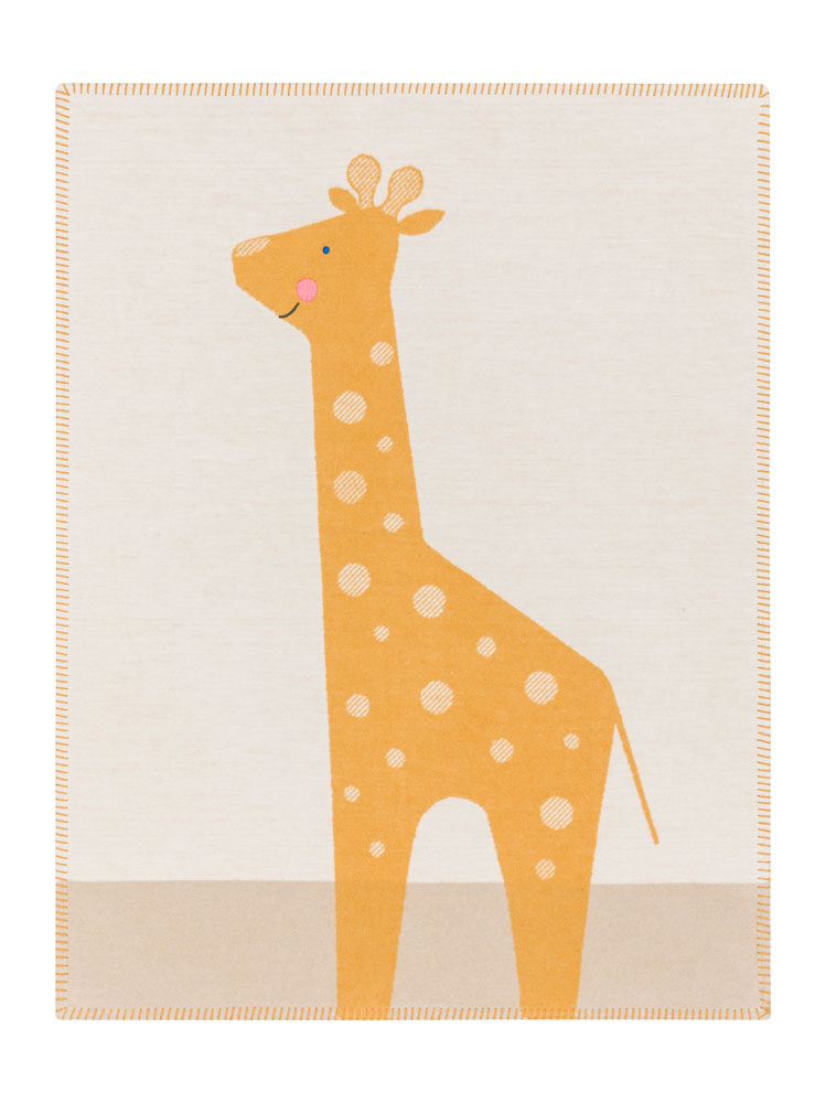 Babydecke Giraffe Lili weiß Baumwolle Viskose