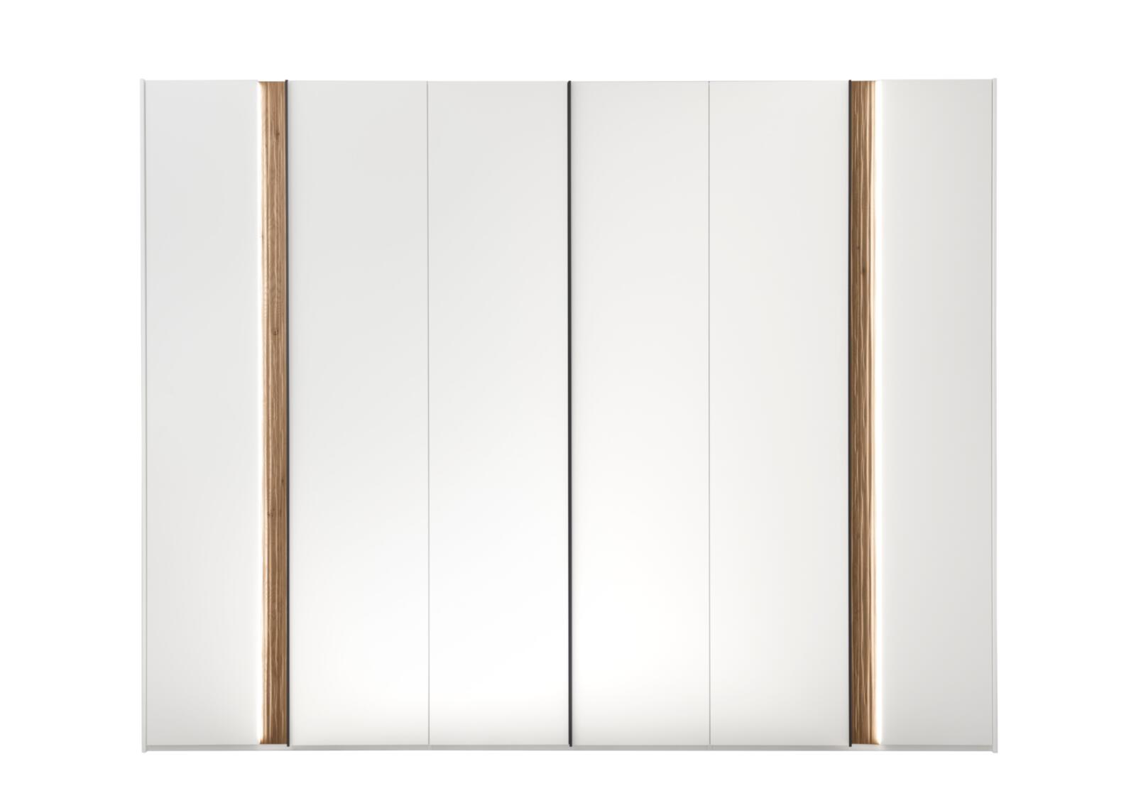 Drehtürenschrank Latura weiß Eiche