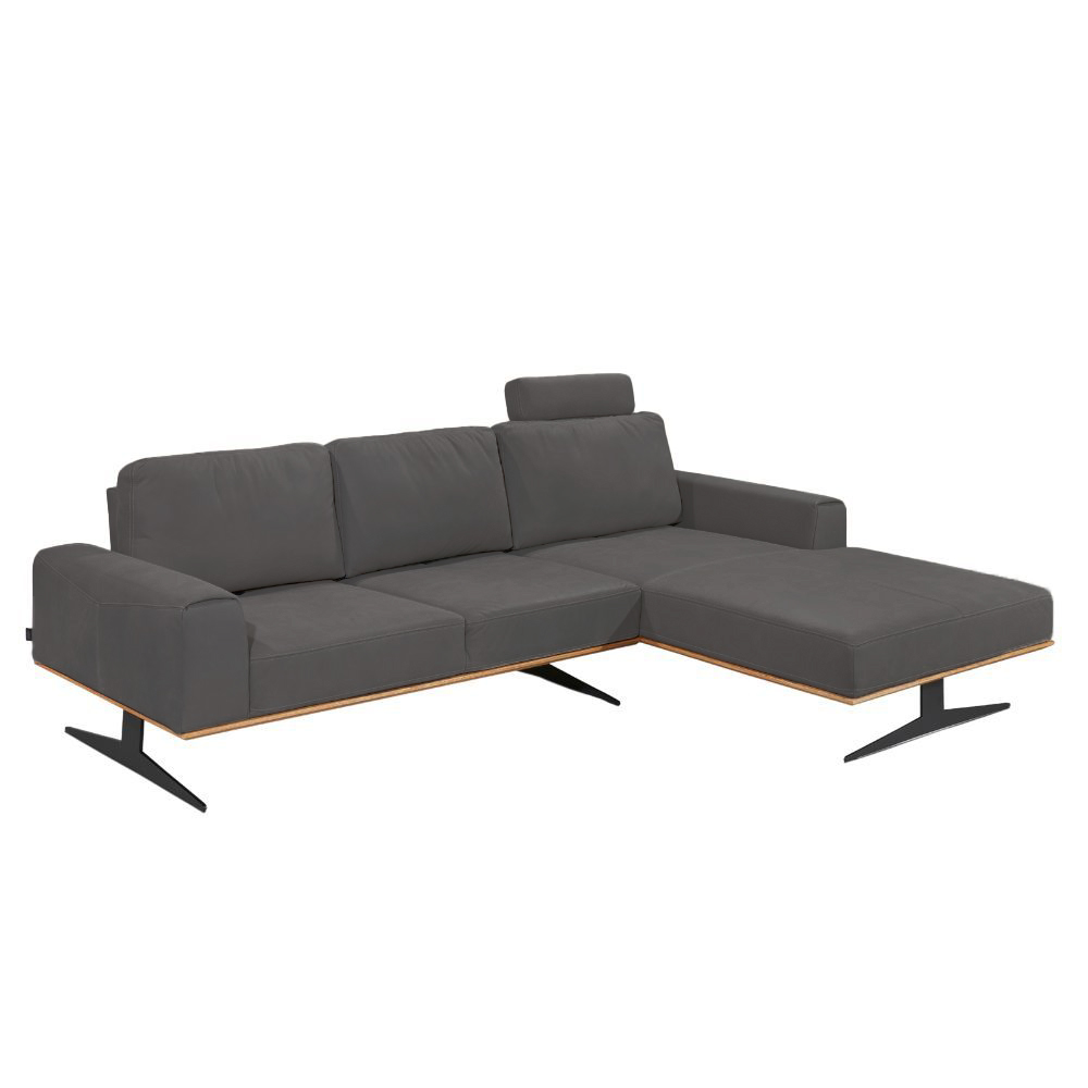 Couchgarnitur Stage grau Stoff