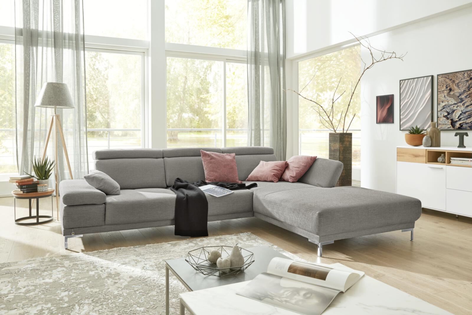 Ecksofa Interliving 4251 grau Stoff