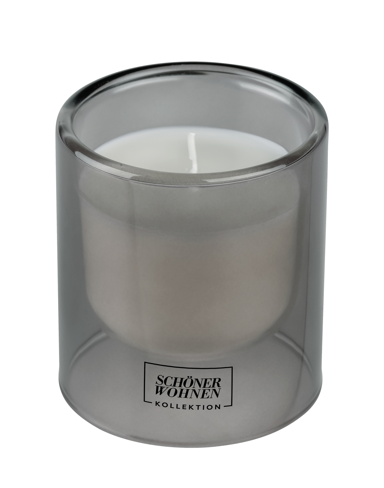 Duftkerze Cedar grau Glas Wachs