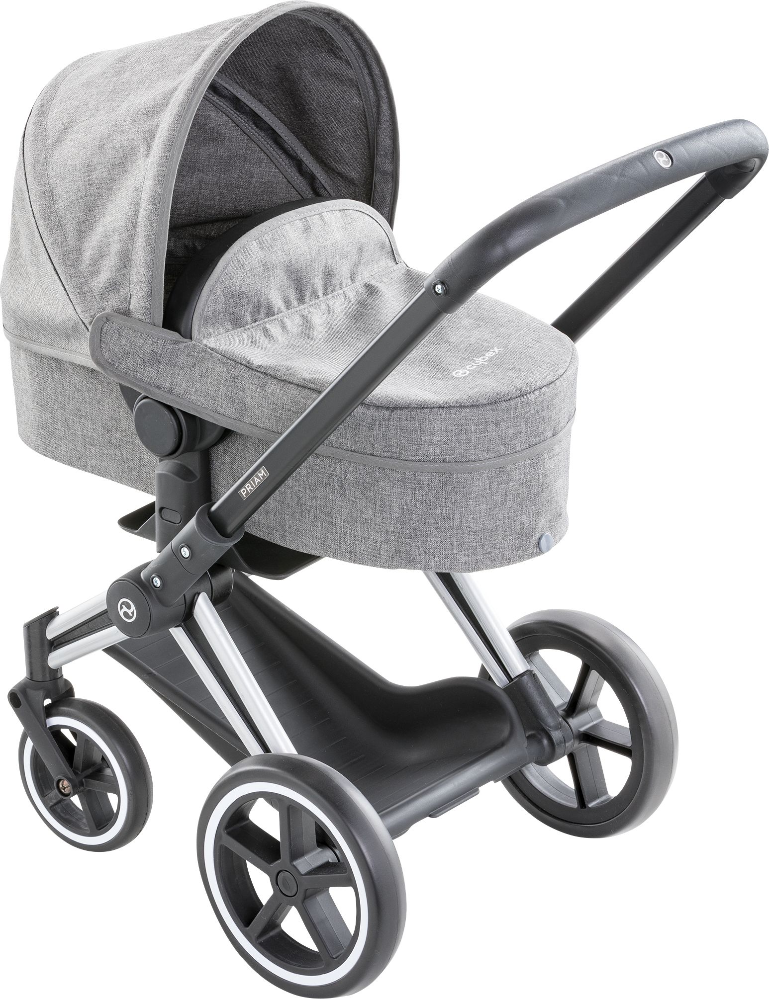 Puppenwagen Corolle grau Stoff Kunststoff