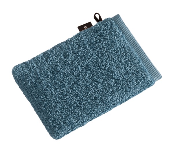 Waschhandschuh HIGH LINE blau Frottee