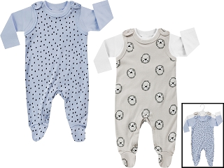 Pagliaccetto Spiss in cotone bianco blu beige