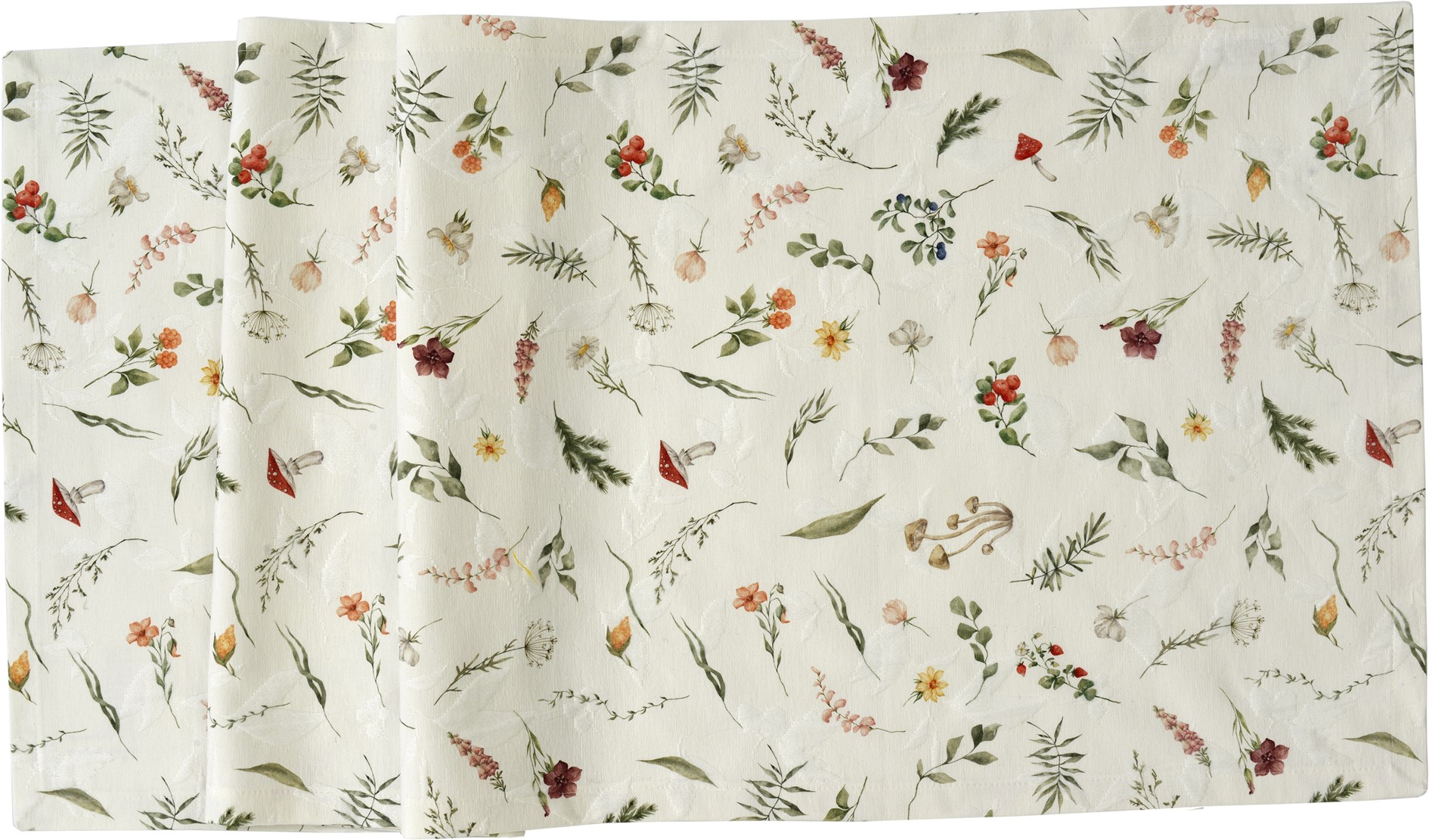 Coperta centrale Fiori di bosco beige