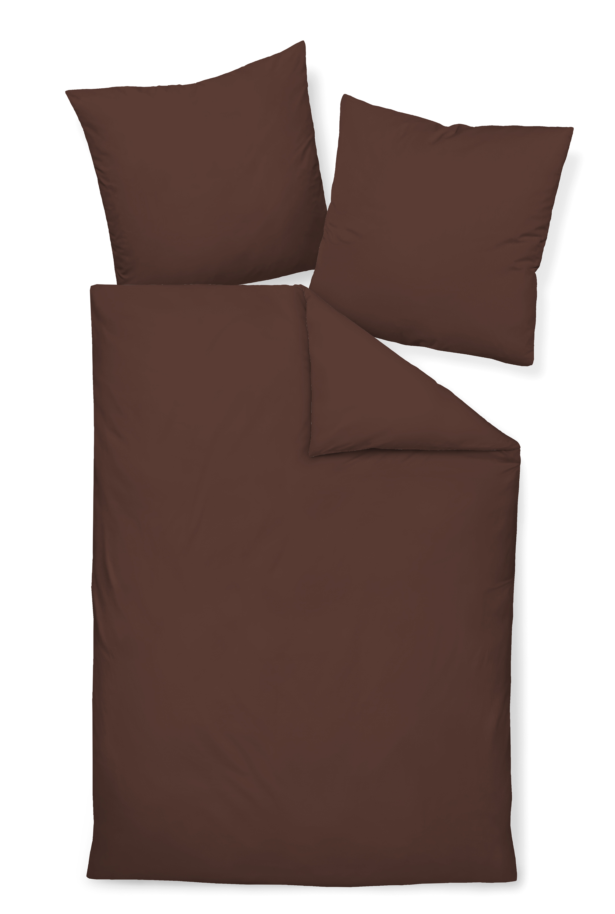 Bettwäsche Colors braun Mako-Satin