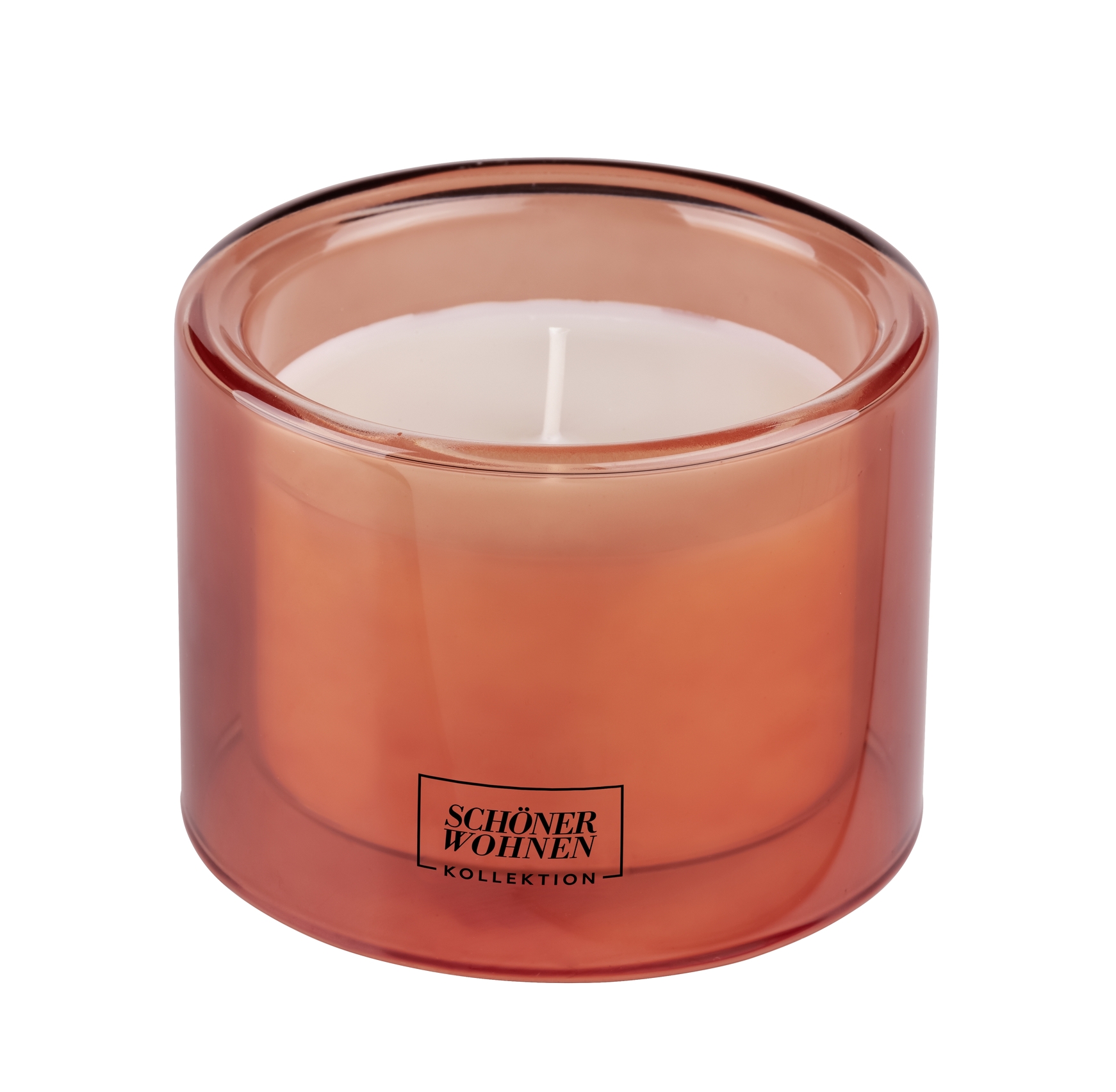 Duftkerze Sandalwood Rot Glas Wachs